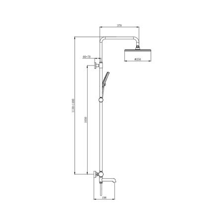 Душевая система Raglo для ванны и душа R20.24.03