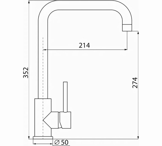 Смеситель Longran LM2105 SS, Stainless Steel 