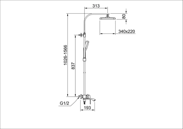 Душевая система Raglo для ванны и душа R01.24.09
