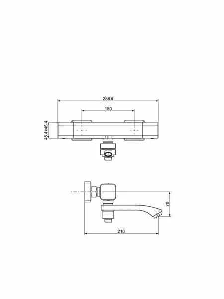 Смеситель Raglo с термостатом для ванны