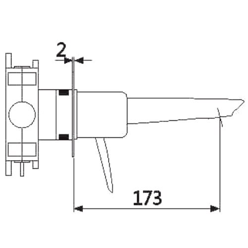 Смеситель доя ванны скрытого монтажа OUTE T10521 