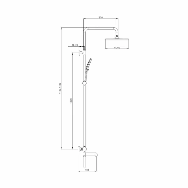 Душевая система Raglo для ванны и душа R20.24.09
