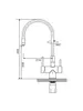 Смеситель Splenka для кухни с гибким изливом с подключением фильтра S70.64.06