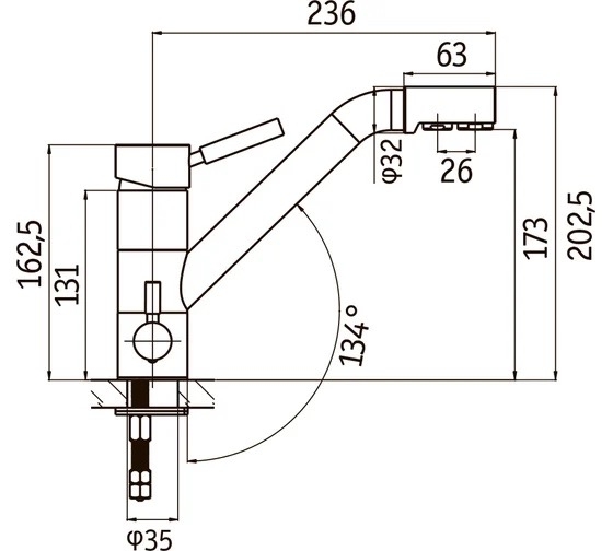 Смеситель Longran LM1394-40 Lava granite 
