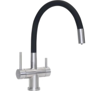 Смеситель Longran LM2198 SS BL, Stainless Steel/Black 