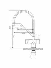 Смеситель Splenka для кузни со съёмным гибким изливом S70.62.03