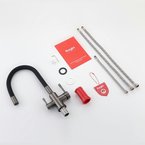 Смеситель Raglo для кухни с гибким изливом с подключением к фильтру R81.64.09