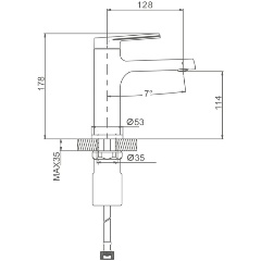 Смеситель Splenka для умывальника S50.10.03