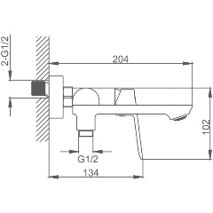 Смеситель Splenka для ванны и душа S41.30.06