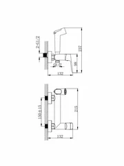 Смеситель Splenka настенный с гигиеническим душем S41.51.03