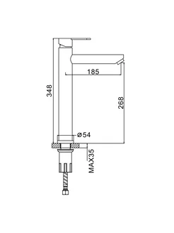 Смеситель Splenka высокий для умывальника S223.15.05 