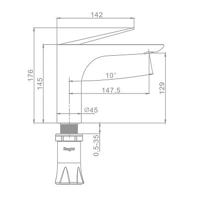 Смеситель Raglo для умывальника R07.10.33