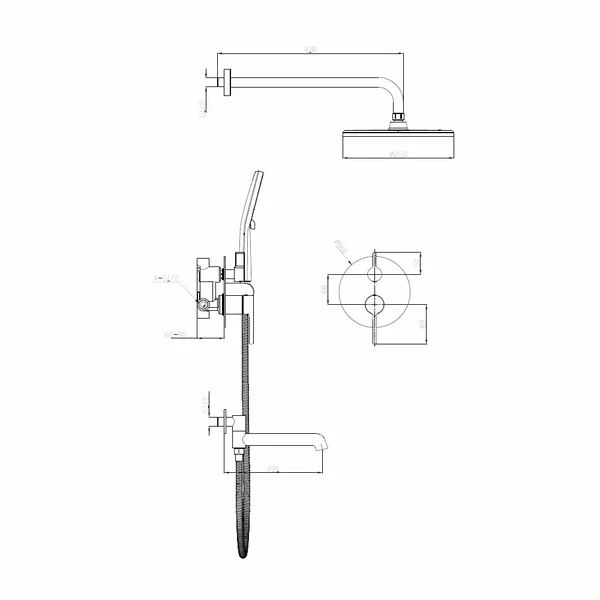 Душевая система Raglo встраиваемая R20.27.06