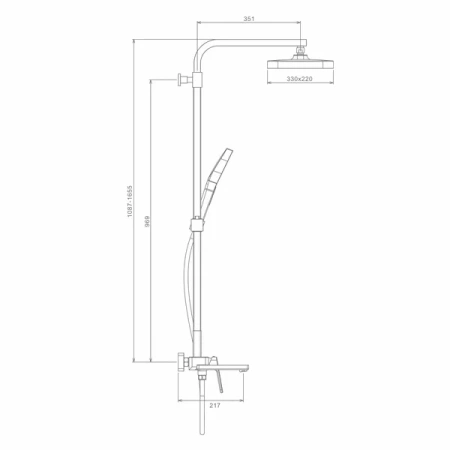 Душевая система Raglo для ванны и душа R51.24.06