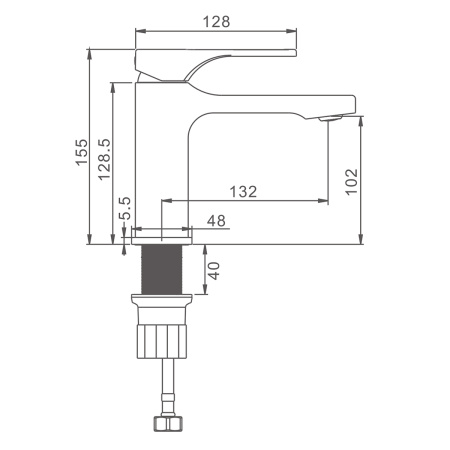 Смеситель Splenka доя умывальника S55.10.09