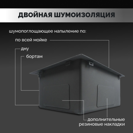 Мойка из нержавейки 44х44