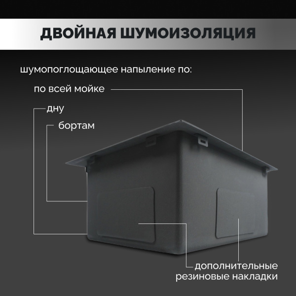 Мойка из нержавейки 44х44