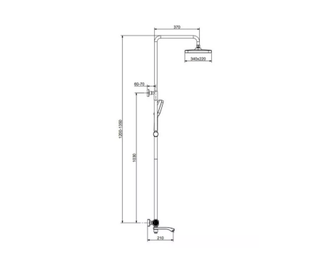 Душевая система Raglo с термостатом для ванны R01.26.09