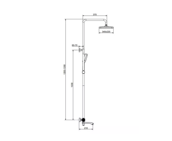 Душевая система Raglo с термостатом для ванны R01.26.09