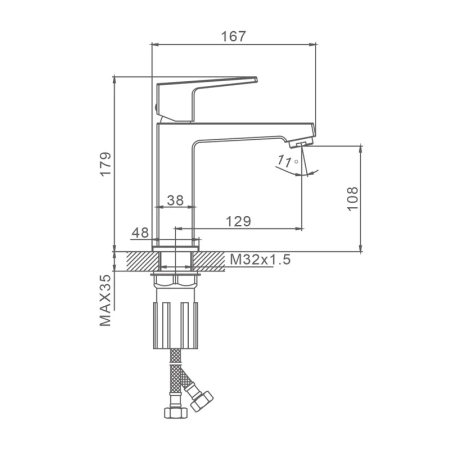 Смеситель Splenka для умывальника S01.10