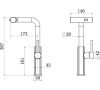 Смеситель Longran LM2186 BL, Black с выдвижной лейкой 