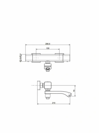 Смеситель Raglo с термостатом для ванны