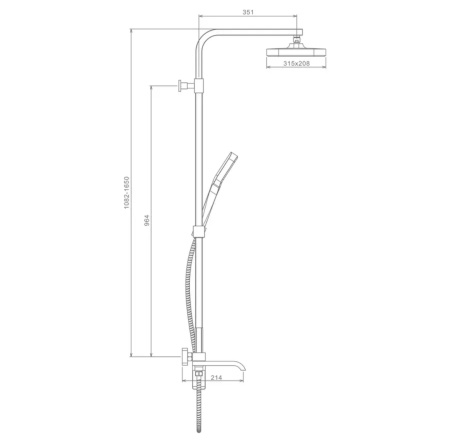 Душевая система Raglo для ванны и душа R02.24.09