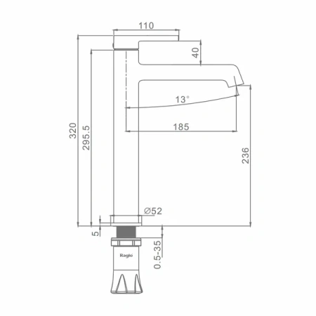 Смеситель Raglo для умывальника R20.10.08