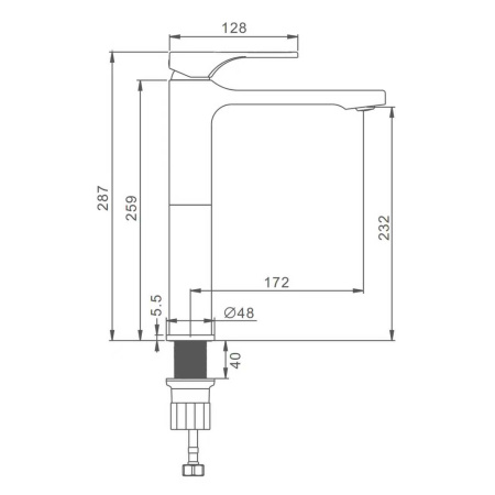 Смеситель Splenka высокий для умывальника S55.15