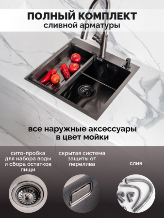 Мойка из нержавейки коландер 50х50 