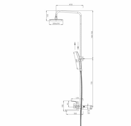 Душевая система Splenka для ванны и душа S30.24.06