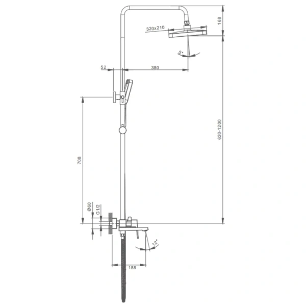 Душевая система Splenka для ванны и душа S01.24.06