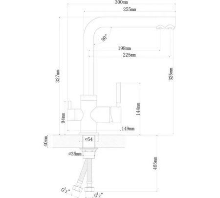 Смеситель Longran LM2195-49 CR, Croma granite 