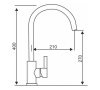 Смеситель Longran Logic LM2102 SS, Stainless Steel 