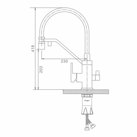Смеситель Raglo для кухни со съемным гибким изливом R85.62.06