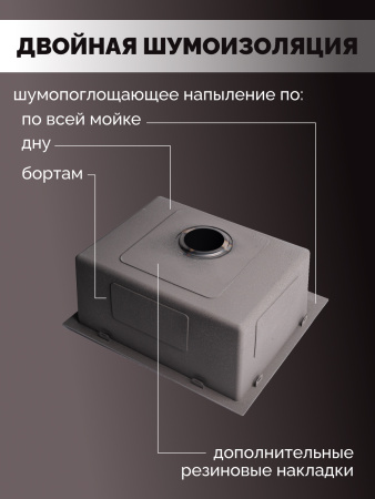 Мойка из нержавейки Ролл-мат 50х44