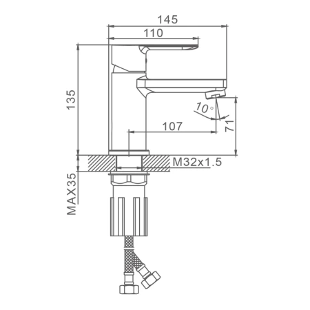 Смеситель Splenka для умывальника S06.10.09