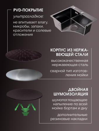 Мойка из нержавейки Ролл-мат 50х44