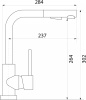 Смеситель Longran LM2182-40, Lava granite с выдвижной лейкой 