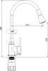 Смеситель Splenka для кухни с гибким изливом S201.4308.03