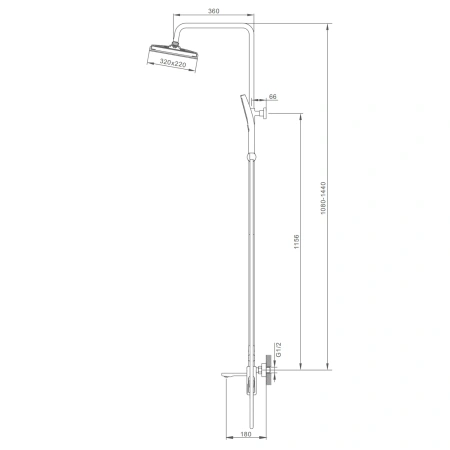 Душевая система Splenka для ванны и душа S55.24.09