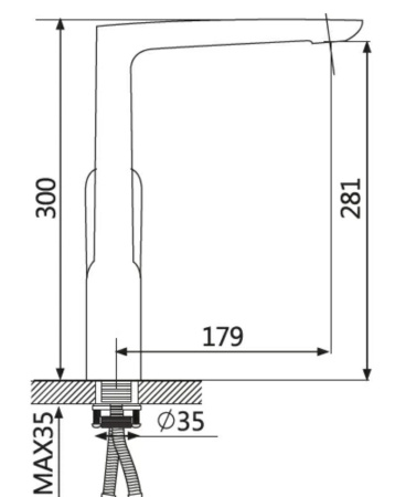 Смеситель для кухни OUTE T10513B