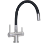 Смеситель Longran LM2198 SS BL, Stainless Steel/Black 
