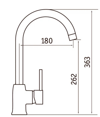 Смеситель Юкинокс UM2102 SS, сталь 