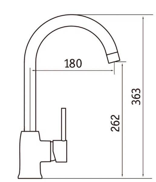 Смеситель Юкинокс UM2102 SS, сталь 