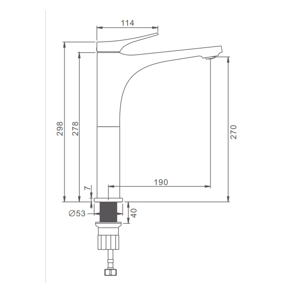 Смеситель Splenka высокий для умывальника S54.15.08