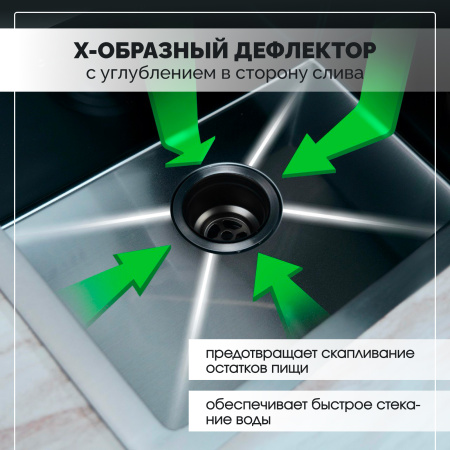 Мойка из нержавейки 60х50 DECOR