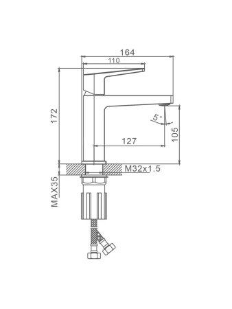 Смеситель Splenka для умывальника S04.10