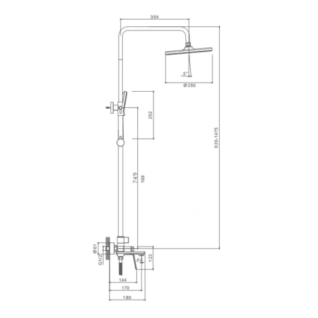 Душевая система Splenka для ванны и душа S04.24.06