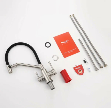 Смеситель Raglo для кухни со съемным гибким изливом R81.62.05 сатин